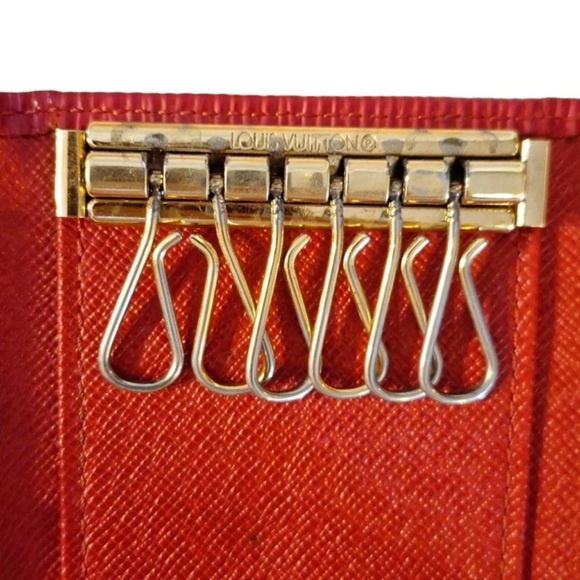 Louis Vuitton RED Epi Leather 6 Key Holder EXCELLENT - Picture 7 of 7